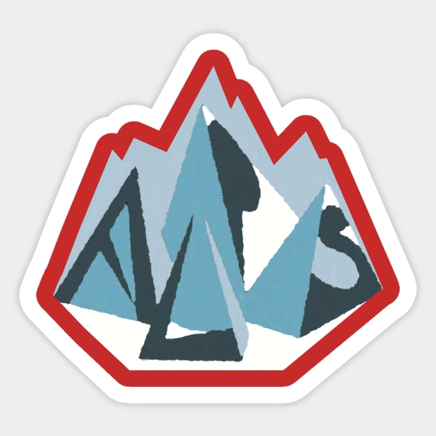 cubic alps Sticker by new eccentrics